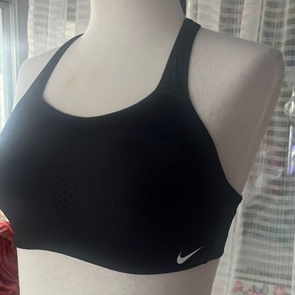 NIKE Dri-Fit Racer Back Black Sports Bra Women’s Medium - Picture 3 of 6